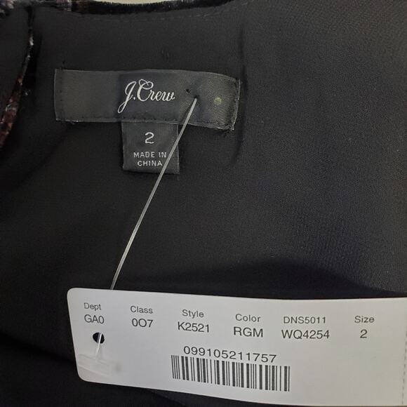 J.CREW Women's Stewart Tartan Plaid Velvet Tank Top Size 2 Sleeveless Holiday - Picture 5 of 9